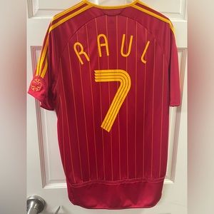 Raul Authentic Adidas Spain Jersey